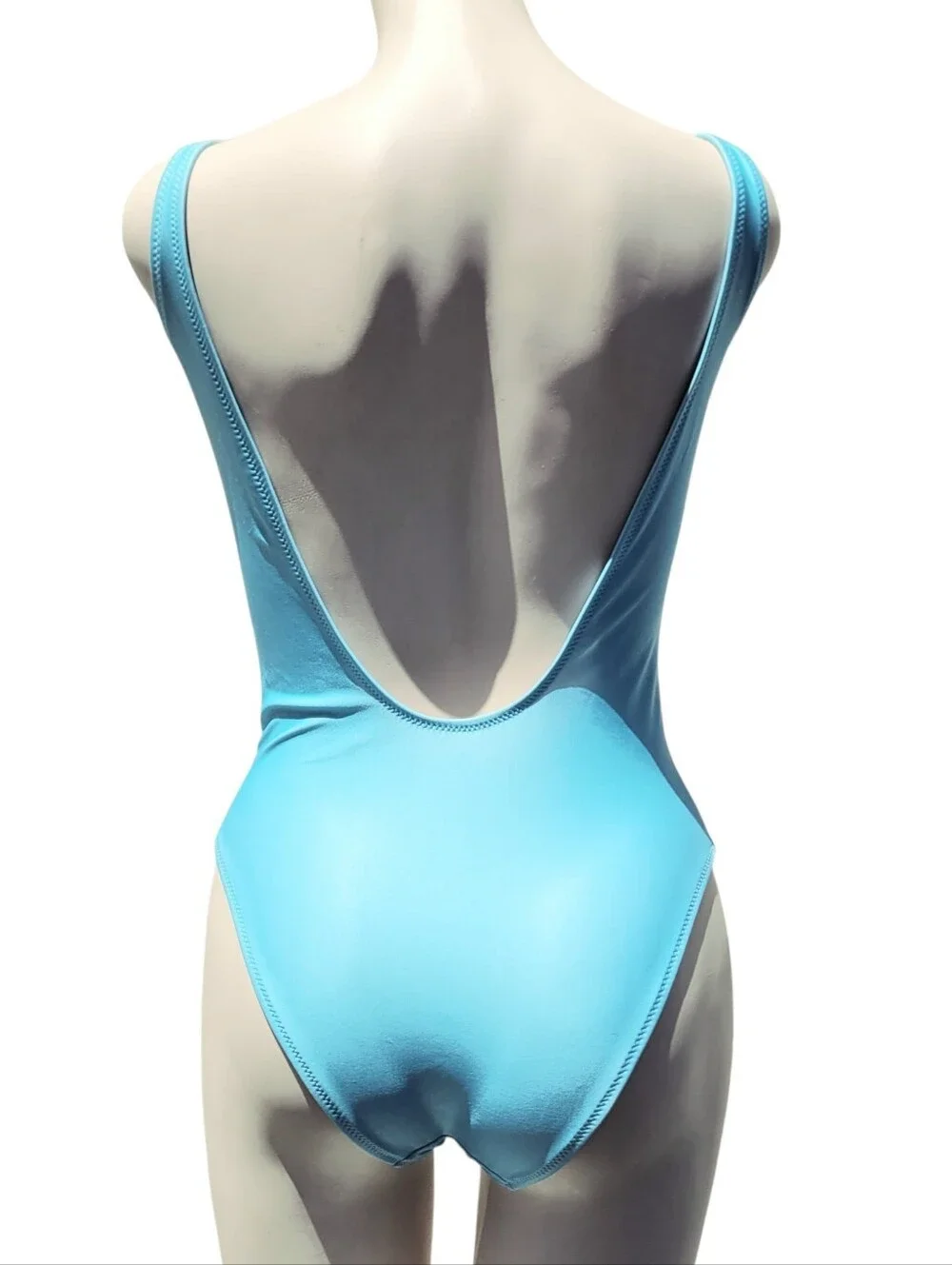 NWOT Womens Chubbies One Puece Swimsuit Blue White USA Size Medium READ